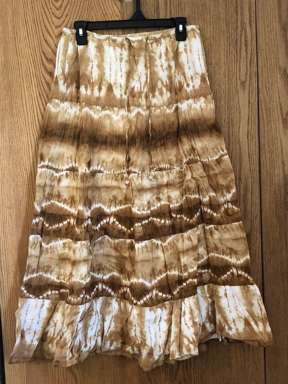 MochaTiered Maxi Skirt M Anne Klein Fall Autumn Cottagecore Whimsigoth